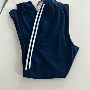 Adidas ClimaCool Navy Track Pants with White Stripes | Size Medium